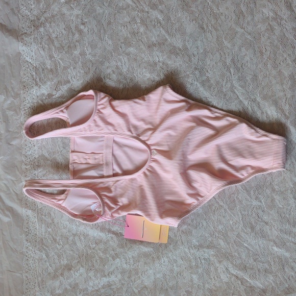Stoney Clover X Target Cheeky High-Leg One Piece Pink Ribbed Bathing Sui… - Picture 5 of 7